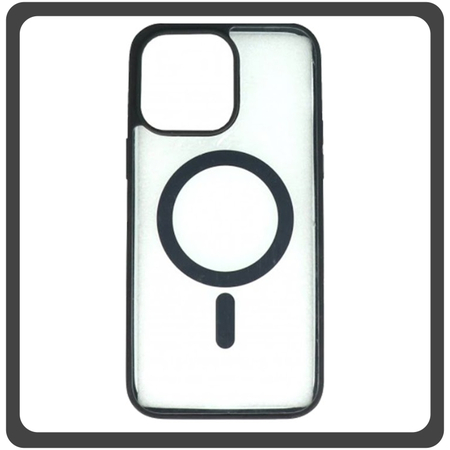 Θήκη Πλάτης - Back Cover, Silicone Σιλικόνη Frosted Edge Macaroon Magnetic Case Black Μαύρο For iPhone 11 Pro