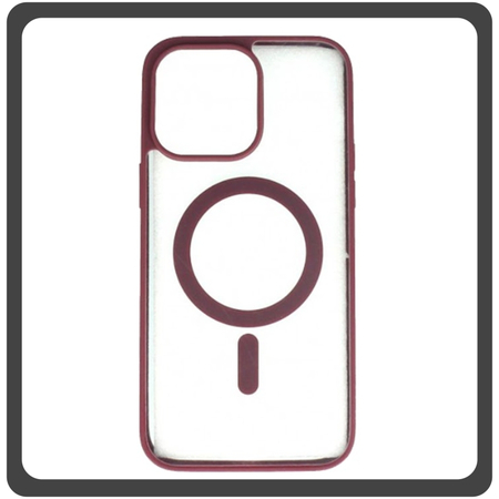 Θήκη Πλάτης - Back Cover, Silicone Σιλικόνη Frosted Edge Macaroon Magnetic Case Plum Purple Μωβ For iPhone 11 Pro