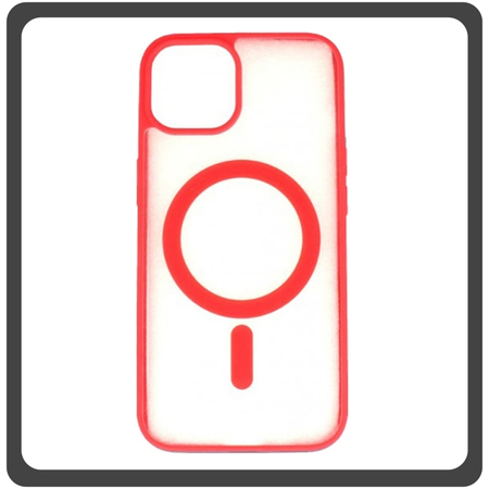 Θήκη Πλάτης - Back Cover, Silicone Σιλικόνη Frosted Edge Macaroon Magnetic Case Red Κόκκινο For iPhone 11 Pro