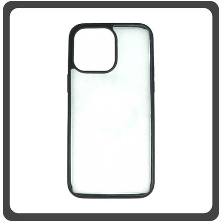 Θήκη Πλάτης - Back Cover, Silicone Σιλικόνη TPU-Rimmed Acrylic Protective Case Black Μαύρο For iPhone 11 Pro