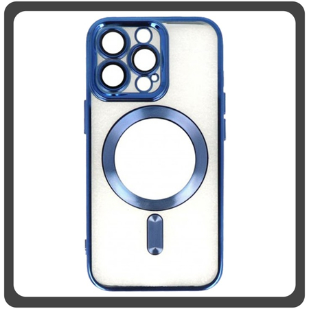 Θήκη Πλάτης - Back Cover, Silicone Σιλικόνη Pattern Plated Magnetic Case Mountain Blue Μπλε For iPhone 11 Pro