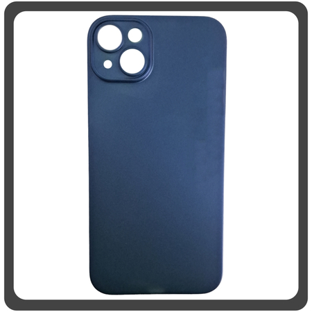 Θήκη Πλάτης - Back Cover, Silicone Σιλικόνη Ultra Thin Feather PP Case Dark Blue Μπλε For iPhone 14 Plus