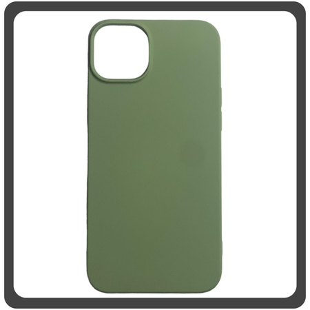 Θήκη Πλάτης - Back Cover, Silicone Σιλικόνη High Quality Liquid TPU Soft Protective Case Green Πράσινο For iPhone 14 Plus