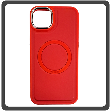 Θήκη Πλάτης - Back Cover, Silicone Σιλικόνη Liquid Magnetic Skin Protection Case Red Κόκκινο For iPhone 14 Plus