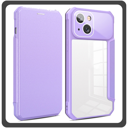 Θήκη Book, Leather Δερματίνη Colorful Magnetic Case Purple Μωβ For iPhone 14 Plus