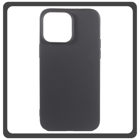 Θήκη Πλάτης - Back Cover, Silicone Σιλικόνη High Quality Liquid TPU Soft Protective Case Black Μαύρο For iPhone 14