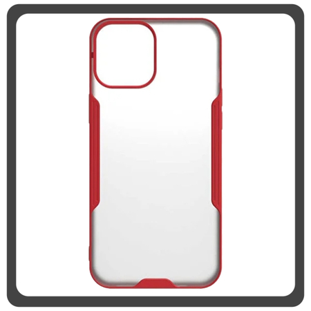 Θήκη Πλάτης - Back Cover, Silicone Σιλικόνη TPU-Rimmed Acrylic Protective Case Red Κόκκινη For iPhone 14 Pro