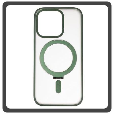 Θήκη Πλάτης - Back Cover, Silicone Σιλικόνη Creative Invisible Bracket Protective Case Green Πράσινη For iPhone 13