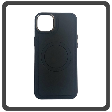Θήκη Πλάτης - Back Cover, Silicone Σιλικόνη Liquid Magnetic Skin Protection Case Black Μαύρο For iPhone 12 Pro Max
