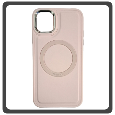 Θήκη Πλάτης - Back Cover, Silicone Σιλικόνη Liquid Magnetic Skin Protection Case Pink Ροζ For iPhone 12 Pro Max