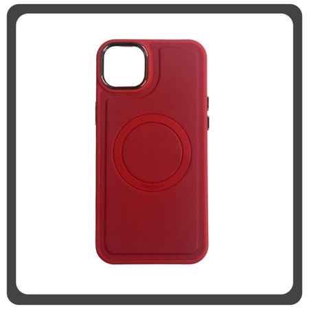 Θήκη Πλάτης - Back Cover, Silicone Σιλικόνη Liquid Magnetic Skin Protection Case Red Κόκκινο For iPhone 12 Pro Max