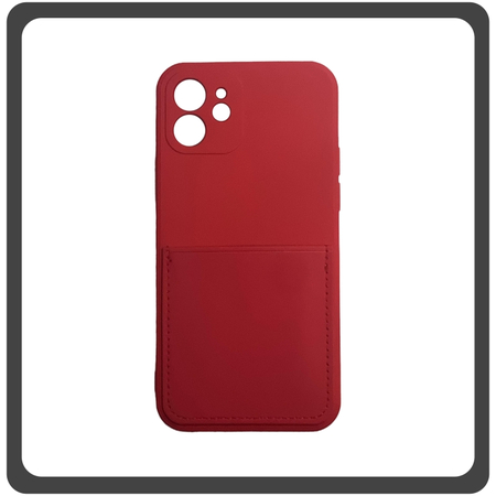 Θήκη Πλάτης - Back Cover, Silicone Σιλικόνη Liquid Inserted TPU Protective Case Red Κόκκινο For iPhone 12