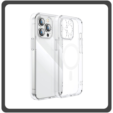 Θήκη Πλάτης - Back Cover, Silicone Σιλικόνη Fine Hole TPU Magnetic Case Transparent Διάφανο For iPhone 13 Pro Max