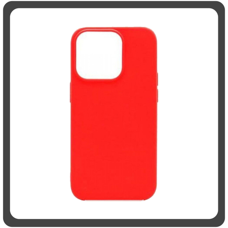 Θήκη Πλάτης - Back Cover, Silicone Σιλικόνη High Quality Liquid TPU Soft Protective Case Red Κόκκινο For iPhone 13 Pro Max