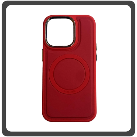 Θήκη Πλάτης - Back Cover, Silicone Σιλικόνη Liquid Magnetic Skin Protection Case Red Κόκκινο For iPhone 12 / 12 Pro