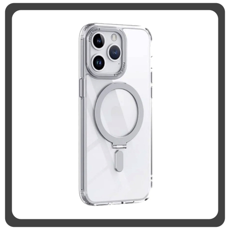 Θήκη Πλάτης - Back Cover, Silicone Σιλικόνη Creative Invisible Bracket Protective Case Silver Ασημί For iPhone 13 Pro Max