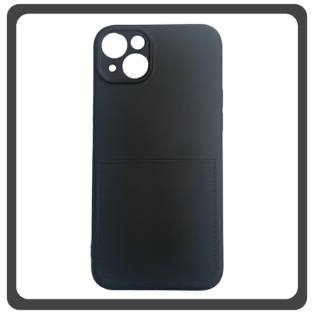 Θήκη Πλάτης - Back Cover, Silicone Σιλικόνη Liquid Inserted TPU Protective Case Black Μαύρο For iPhone 13 Mini