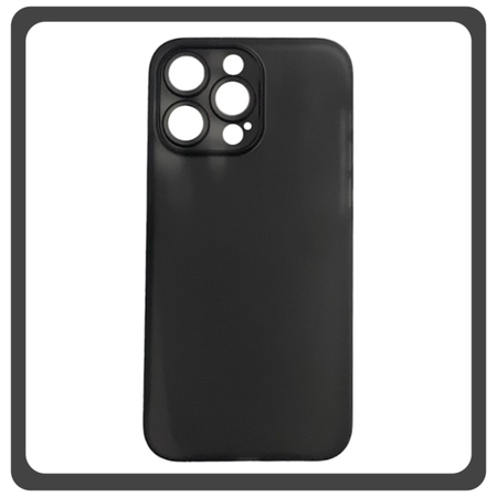 Θήκη Πλάτης - Back Cover, Silicone Σιλικόνη Ultra Thin Feather PP Case Black Μαύρη For iPhone 14 Pro