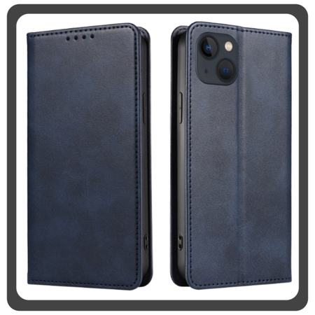 Θήκη Book, Leather Δερματίνη Print Wallet Case Blue Μπλε For iPhone 13