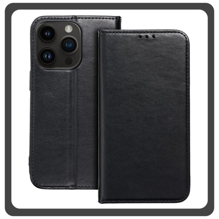 Θήκη Book, Leather Δερματίνη Print Wallet Case Black Μαύρο For iPhone 13 Pro Max