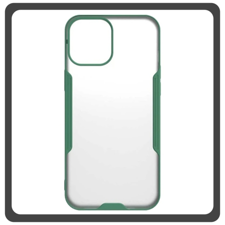 Θήκη Πλάτης - Back Cover, Silicone Σιλικόνη TPU-Rimmed Acrylic Protective Case Green Πράσινο For iPhone 12 / 12 Pro