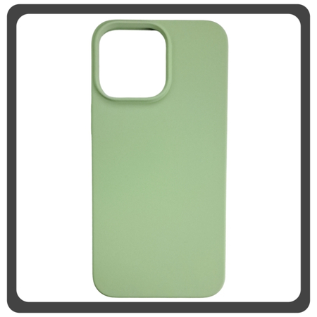 Θήκη Πλάτης - Back Cover, Silicone Σιλικόνη High Quality Liquid TPU Soft Protective Case Green Πράσινο For iPhone 13 Pro Max