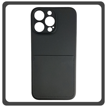 Θήκη Πλάτης - Back Cover, Silicone Σιλικόνη Liquid Inserted TPU Protective Case Black Μαύρο For iPhone 13 Pro