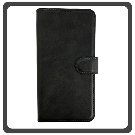 Θήκη Book, Leather Δερματίνη Flap Wallet Case with Clasp Black Μαύρο For iPhone 13 Pro