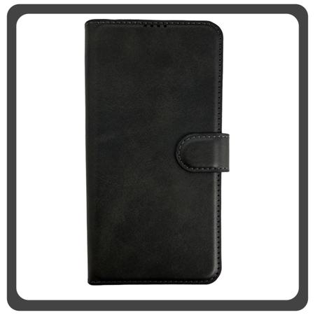 Θήκη Book, Leather Δερματίνη Flap Wallet Case with Clasp Black Μαύρο For iPhone 13 Pro Max