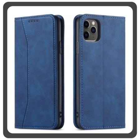 Θήκη Book, Δερματίνη Leather Print Wallet Case Dark Blue Μπλε For iPhone 14 Pro