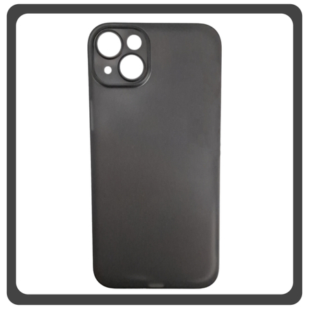 Θήκη Πλάτης - Back Cover, Silicone Σιλικόνη Ultra Thin Feather PP Case Black Μαύρο For iPhone 13