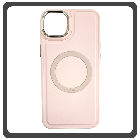 Θήκη Πλάτης - Back Cover, Silicone Σιλικόνη Liquid Magnetic Skin Protection Case Pink Ροζ For iPhone 13