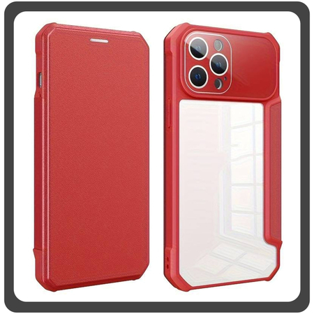 Θήκη Book, Δερματίνη Leather Colorful Magnetic Leather Case Red Κόκκινη For iPhone 14 Pro