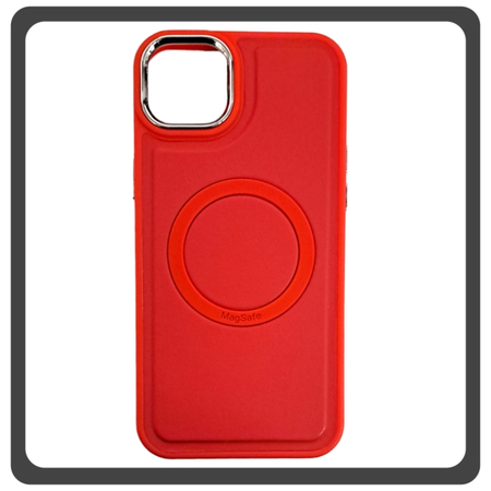Θήκη Πλάτης - Back Cover, Silicone Σιλικόνη Liquid Magnetic Skin Protection Case Red Κόκκινη For iPhone 13