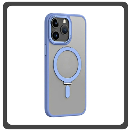 Θήκη Πλάτης - Back Cover, Silicone Σιλικόνη Creative Invisible Bracket Protective Case Sky Blue Μπλε For iPhone 12 Pro Max