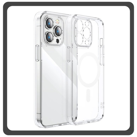 Θήκη Πλάτης - Back Cover, Silicone Σιλικόνη Fine Hole TPU Magnetic Case Transparent Διάφανο For iPhone 14 Pro
