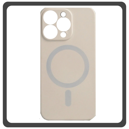 Θήκη Πλάτης - Back Cover, Silicone Σιλικόνη Liquid Silicone Magnetic Protection Case White Άσπρη For iPhone 12 Pro Max