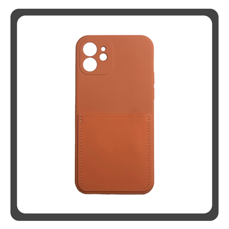 Θήκη Πλάτης - Back Cover, Silicone Σιλικόνη  Liquid Inserted TPU Protective Case Orange Πορτοκαλί For iPhone 12 Mini