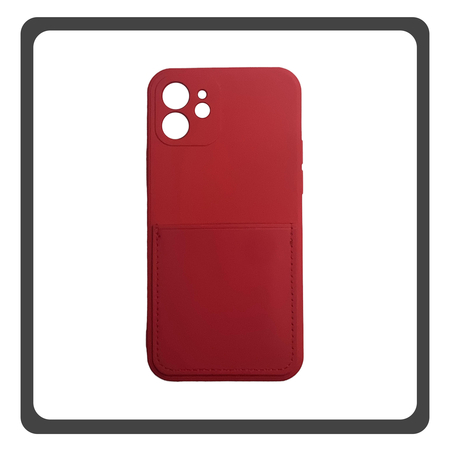 Θήκη Πλάτης - Back Cover, Silicone Σιλικόνη  Liquid Inserted TPU Protective Case Red Κόκκινο For iPhone 12 Mini