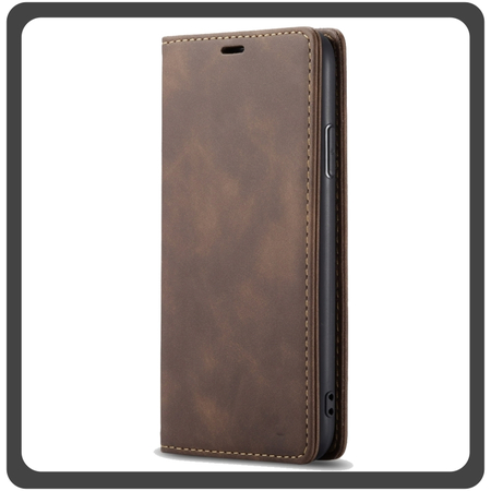 Θήκη Book, Leather Δερματίνη Print Wallet Case Brown Καφέ For iPhone 12 Mini​