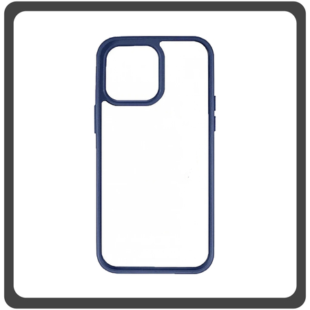 Θήκη Πλάτης - Back Cover Silicone Σιλικόνη TPU-Rimmed Acrylic Protective Case Blue Μπλε For iPhone 11 Pro Max