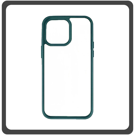 Θήκη Πλάτης - Back Cover Silicone Σιλικόνη TPU-Rimmed Acrylic Protective Case Green Πράσινο For iPhone 11 Pro Max