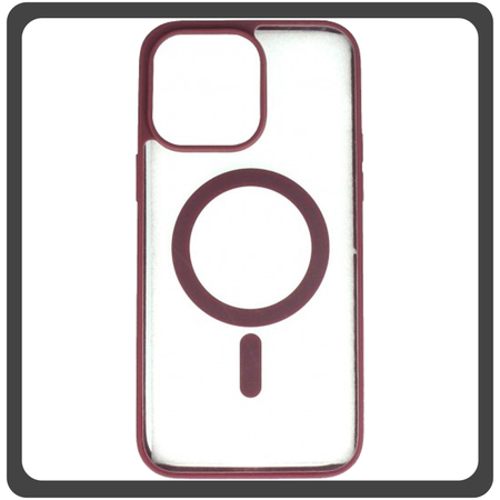 Θήκη Πλάτης - Back Cover, Silicone Σιλικόνη Frosted Edge Macaroon Magnetic Case Plum Purple Μωβ For iPhone 12 Pro Max