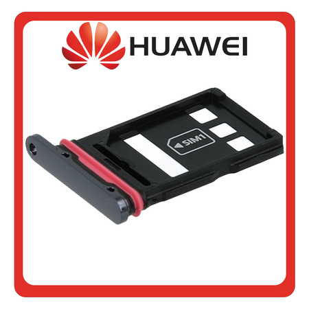 Γνήσια Original Huawei Huawei P40 Pro (ELS-NX9, ELS-N04), SIM Card Tray + Micro SD Tray Black Μαύρο 51661RDR (Service Pack By Huawei)