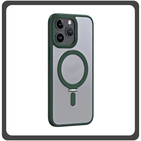 Θήκη Πλάτης - Back Cover Silicone Σιλικόνη Creative Invisible Bracket Protective Case Green Πράσινο For iPhone 11 Pro Max