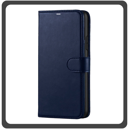 Θήκη Book, Δερματίνη Leather Flap Wallet Case with Clasp Blue Μπλε For iPhone 12 Pro Max