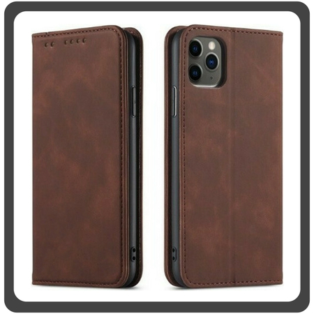 Θήκη Book, Leather Δερματίνη Print Wallet Case Brown Καφέ For iPhone 11 Pro Max