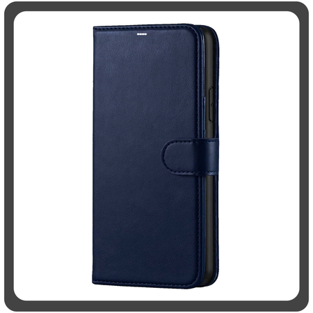 Θήκη Book, Leather Δερματίνη Flap Wallet Case with Clasp Blue Μπλε For iPhone 14 Pro