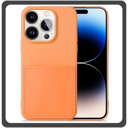 Θήκη Πλάτης - Back Cover, Silicone Σιλικόνη  Liquid Inserted TPU Protective Case Orange Πορτοκαλί For iPhone 12 Pro Max