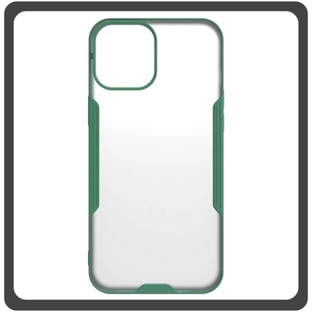 Θήκη Πλάτης - Back Cover, Silicone Σιλικόνη TPU-Rimmed Acrylic Protective Case Green Πράσινο For iPhone 12 Pro Max